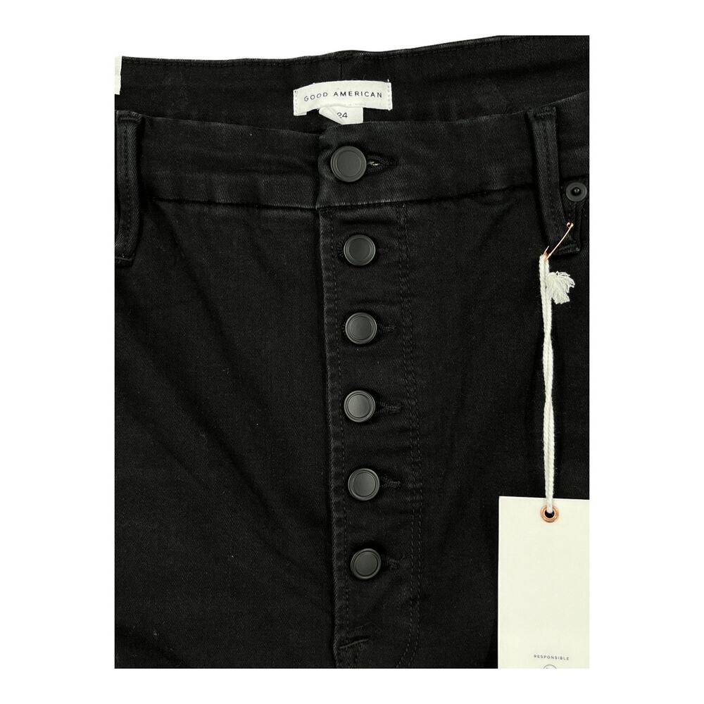 Good American GWRB961TNA Good Waist skinny jeans black plus size 24 - Picture 3 of 7